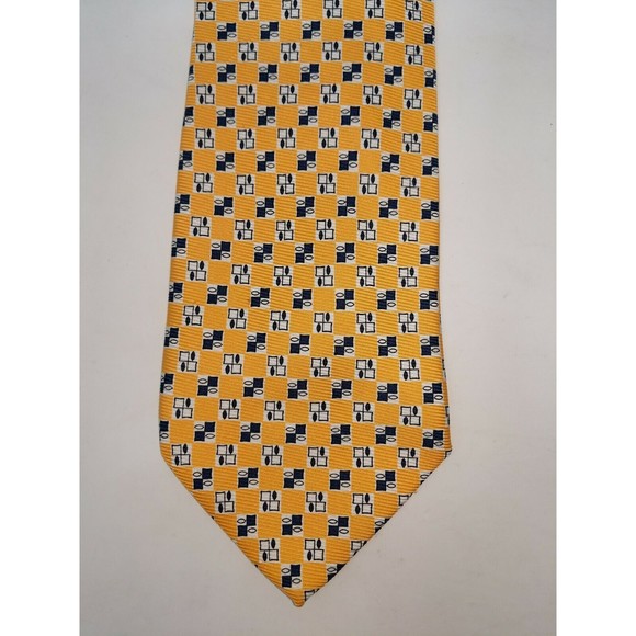 Hugo Boss Baldessarini Italy Mid Century Modern Abstract Silk Italian Tie VTG‎ - Picture 1 of 5